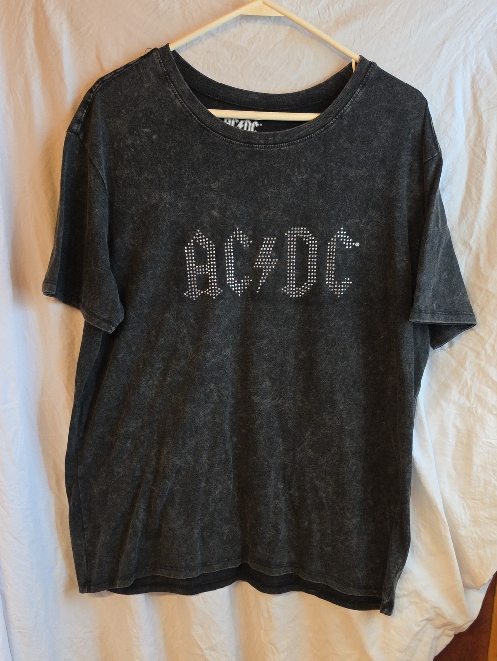 AC/DC Kids Black Rhinestone Logo Tee